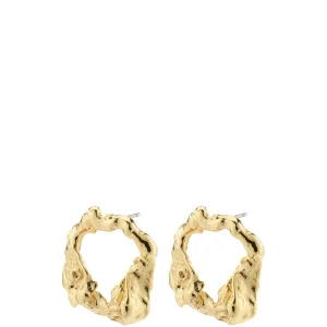 Pilgrim Smile Gold Statement Stud Earrings