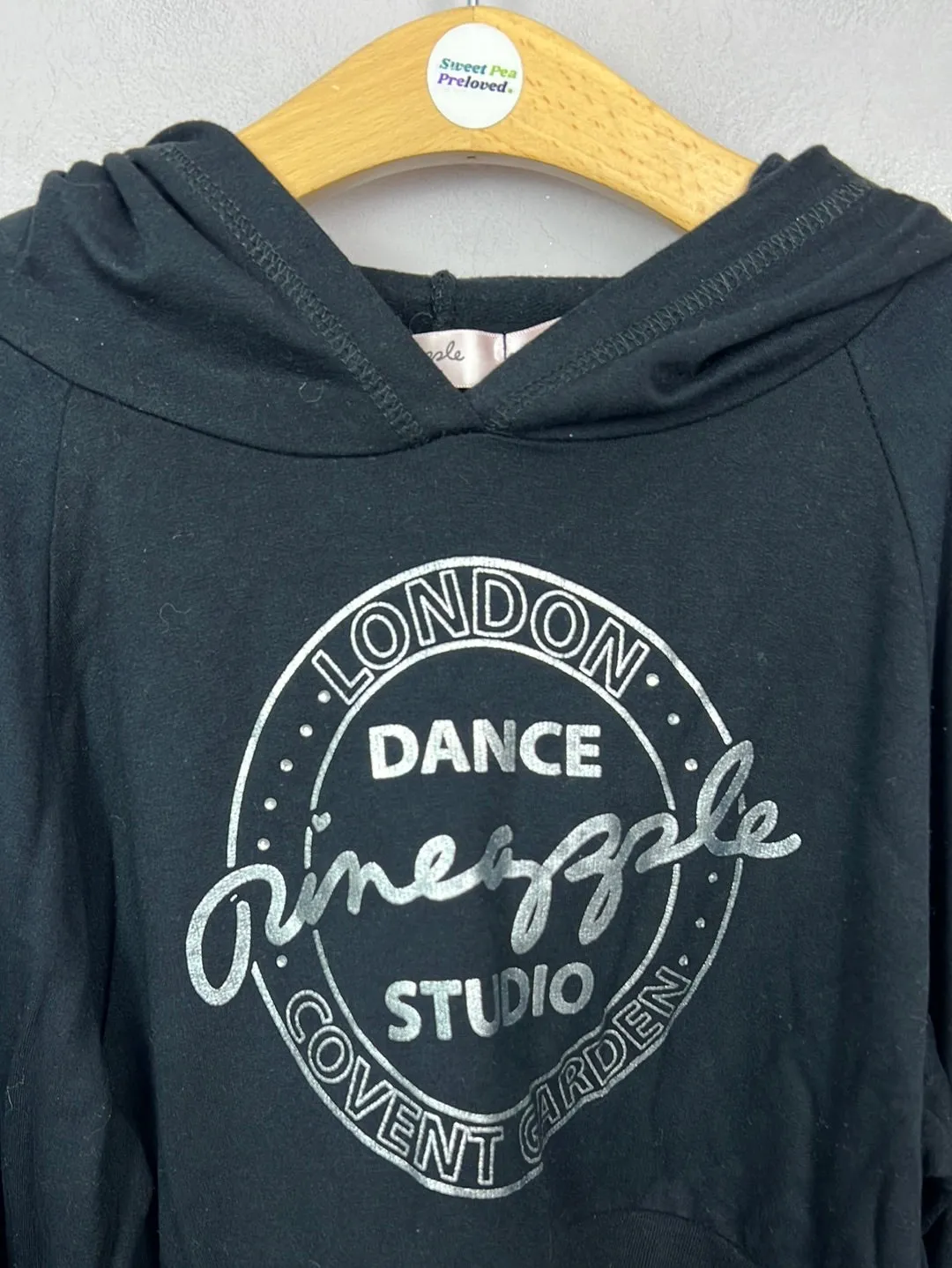 Pineapple Dance Black jersey hoodie 11-12y