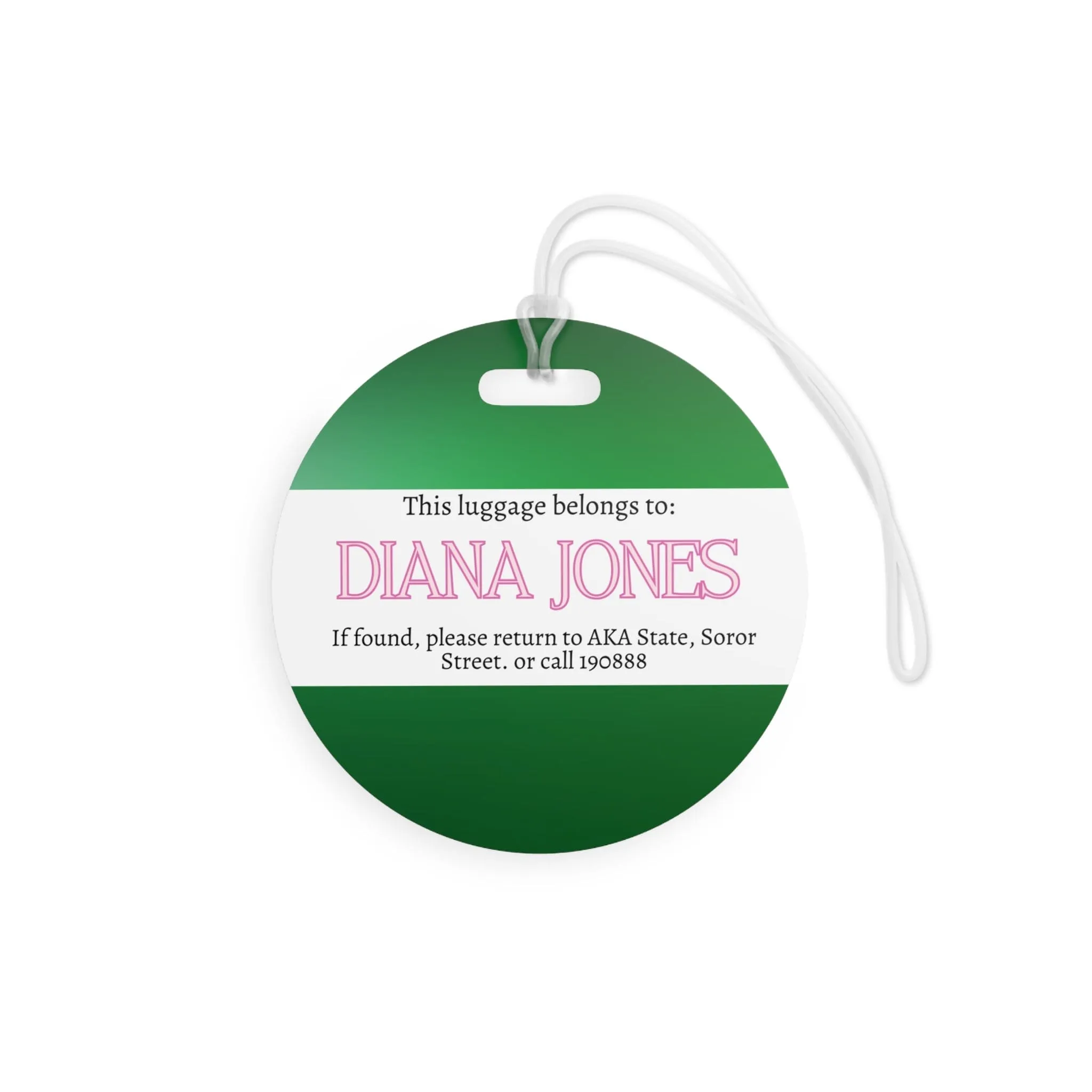 Pink and Green Affair Luggage Tag