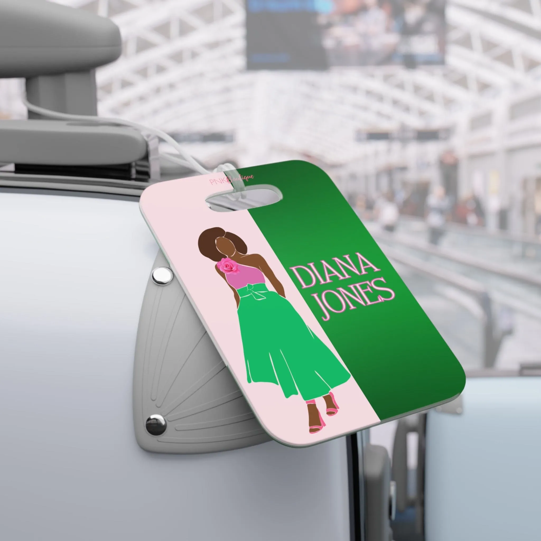 Pink and Green Affair Luggage Tag