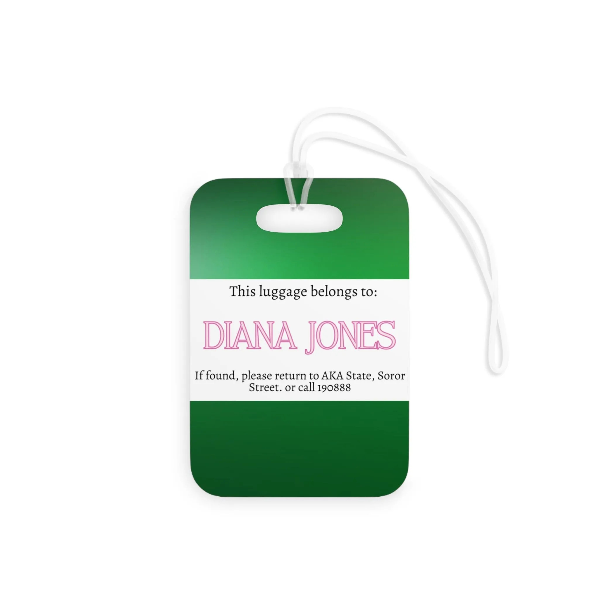 Pink and Green Affair Luggage Tag