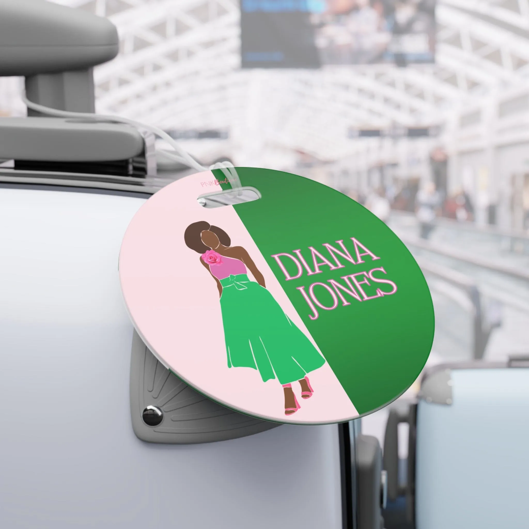 Pink and Green Affair Luggage Tag