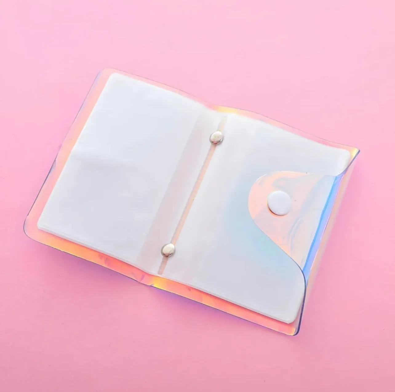 Pink Holographic Card Wallet