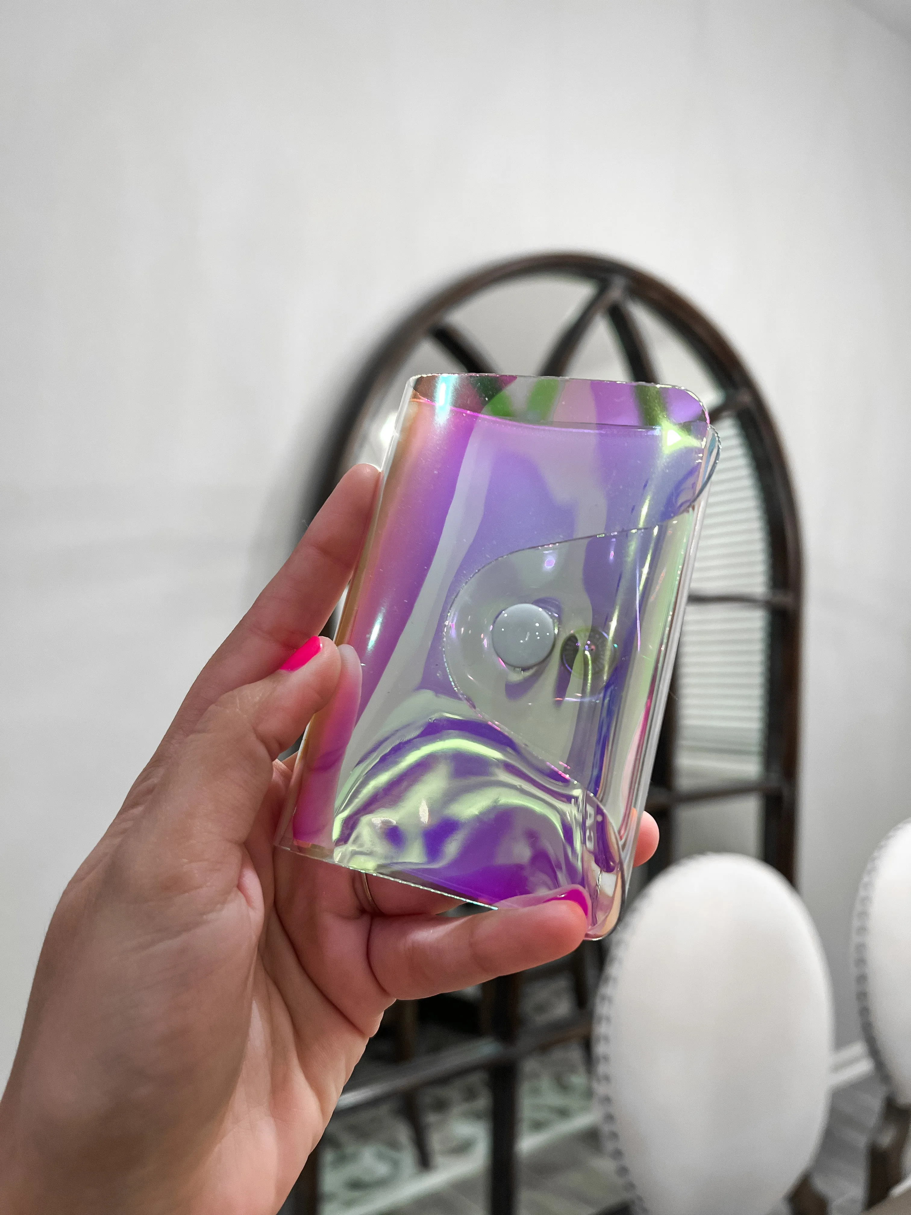 Pink Holographic Card Wallet