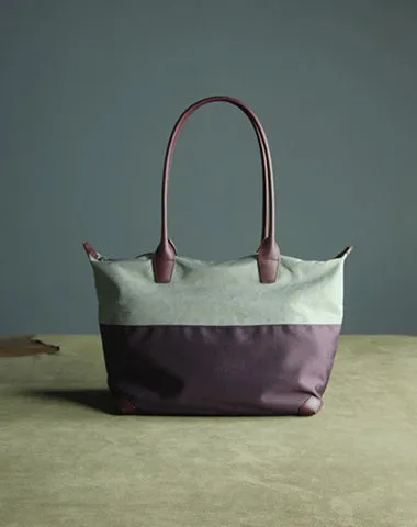 Pink&Khaki Womens Nylon Shoulder Handbag Womens Nylon Contrast Color Pink Shoulder Work Purse Nylon for Ladies