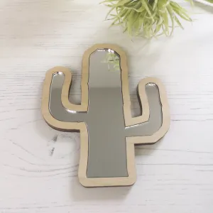 Plywood and Acrylic Mirror - Cactus