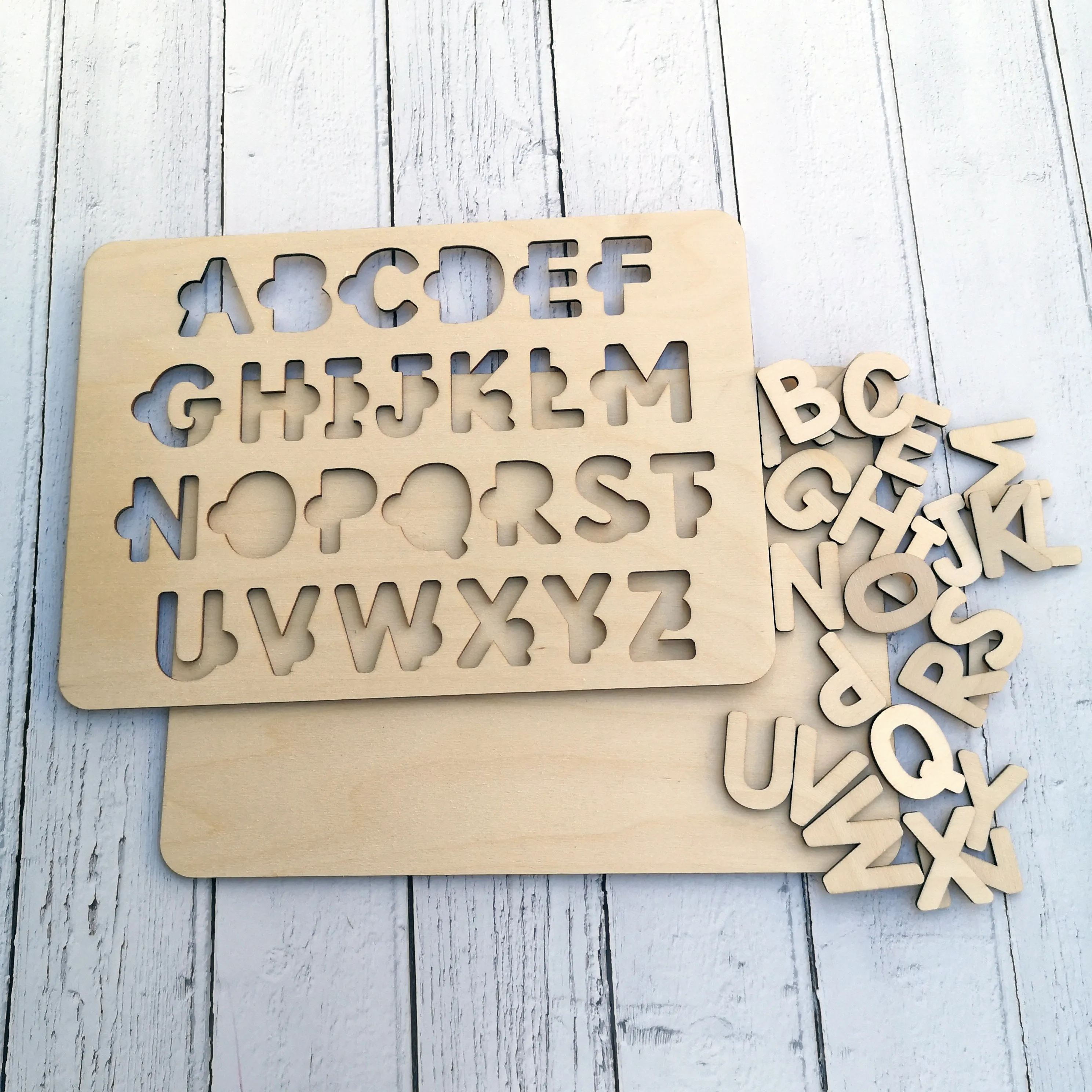 Plywood English Alphabet Puzzle - Uppercase