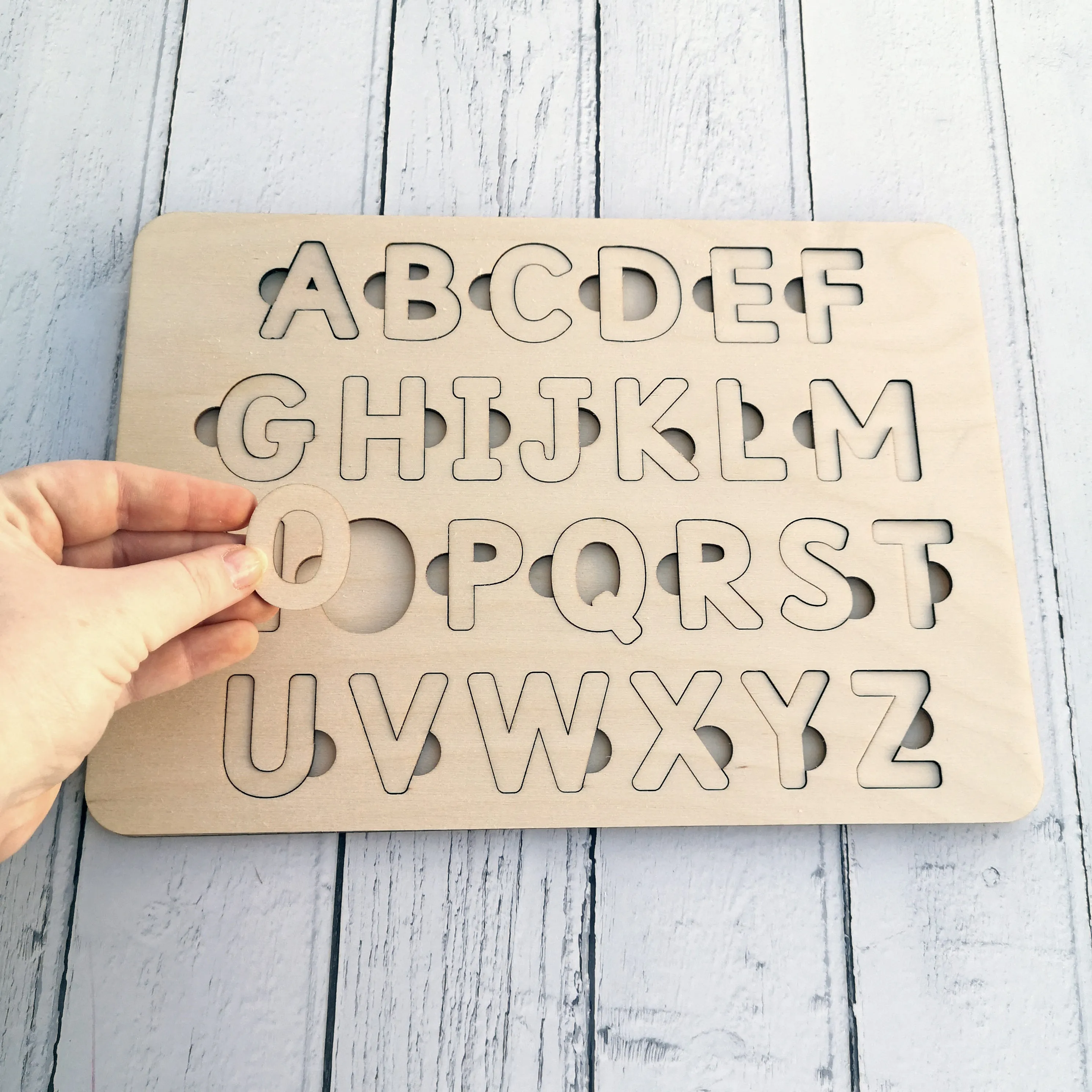 Plywood English Alphabet Puzzle - Uppercase