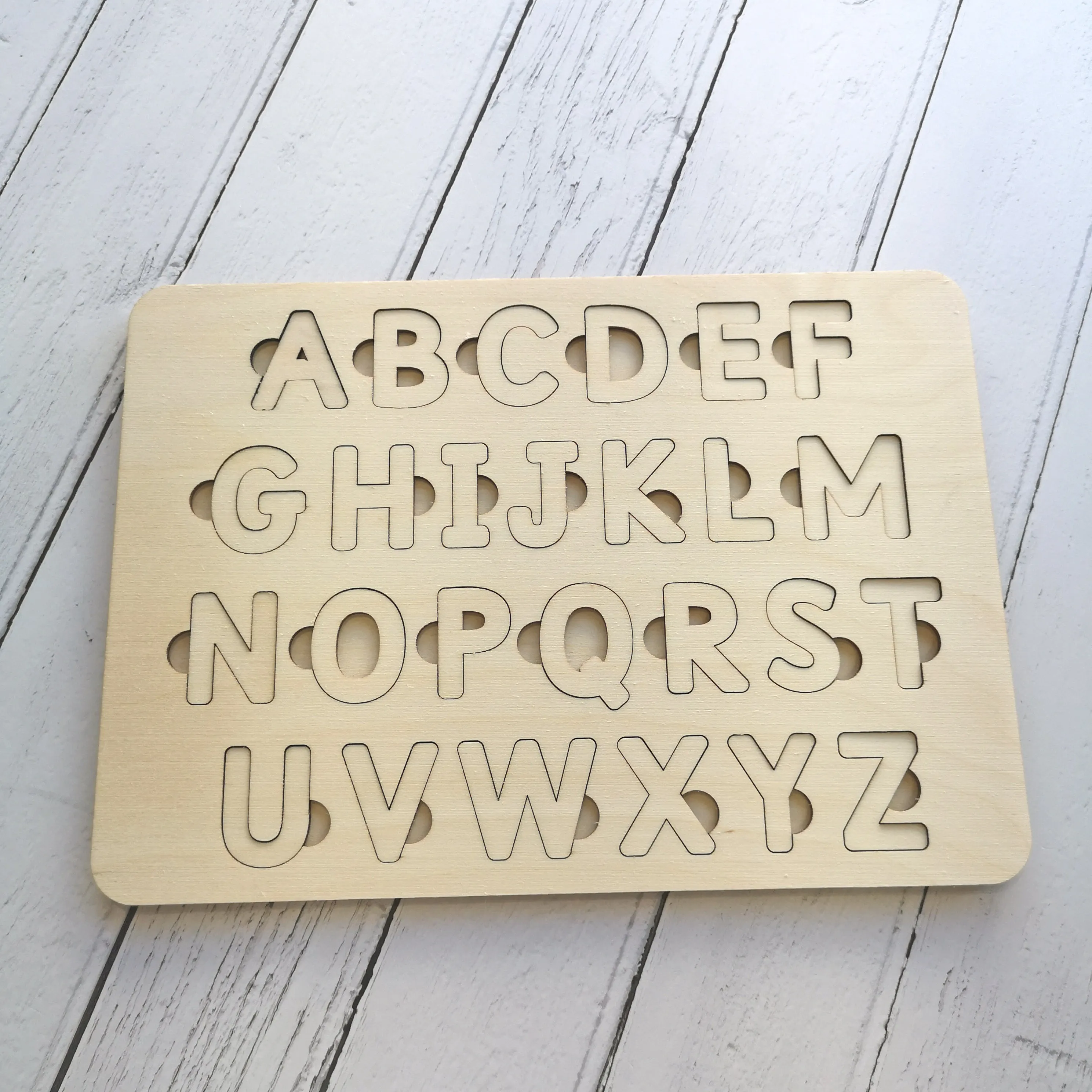 Plywood English Alphabet Puzzle - Uppercase