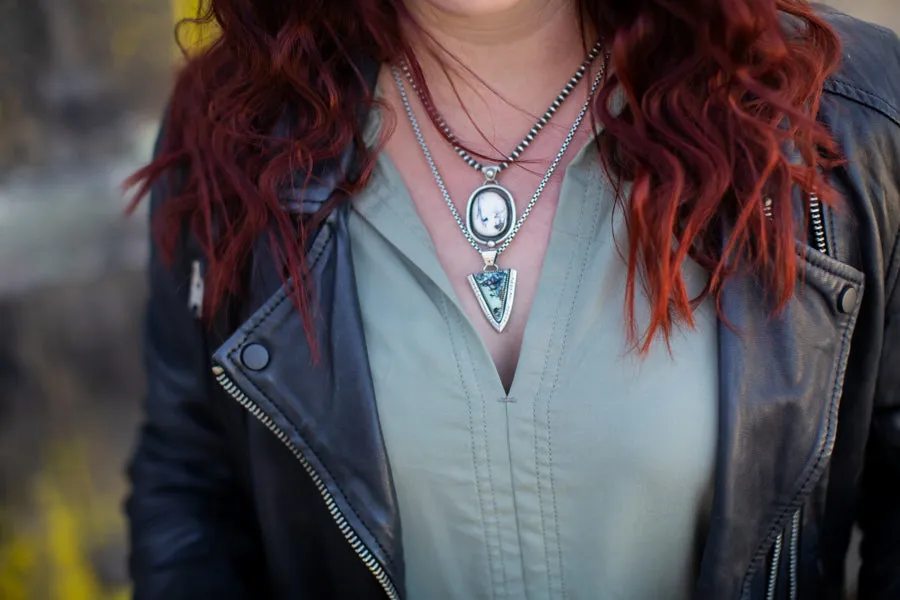 Poseidon Variscite Statement Necklace