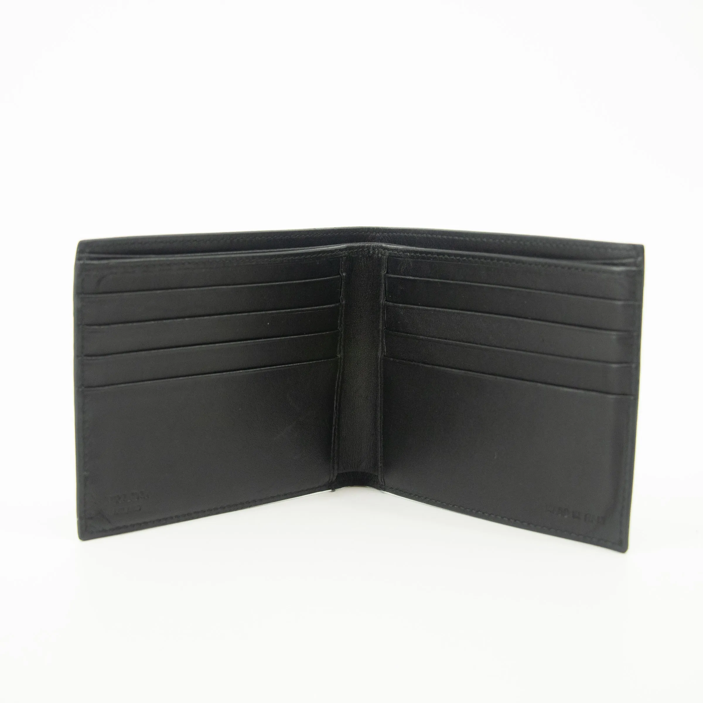 Prada Black Leather Bifold Wallet #2463