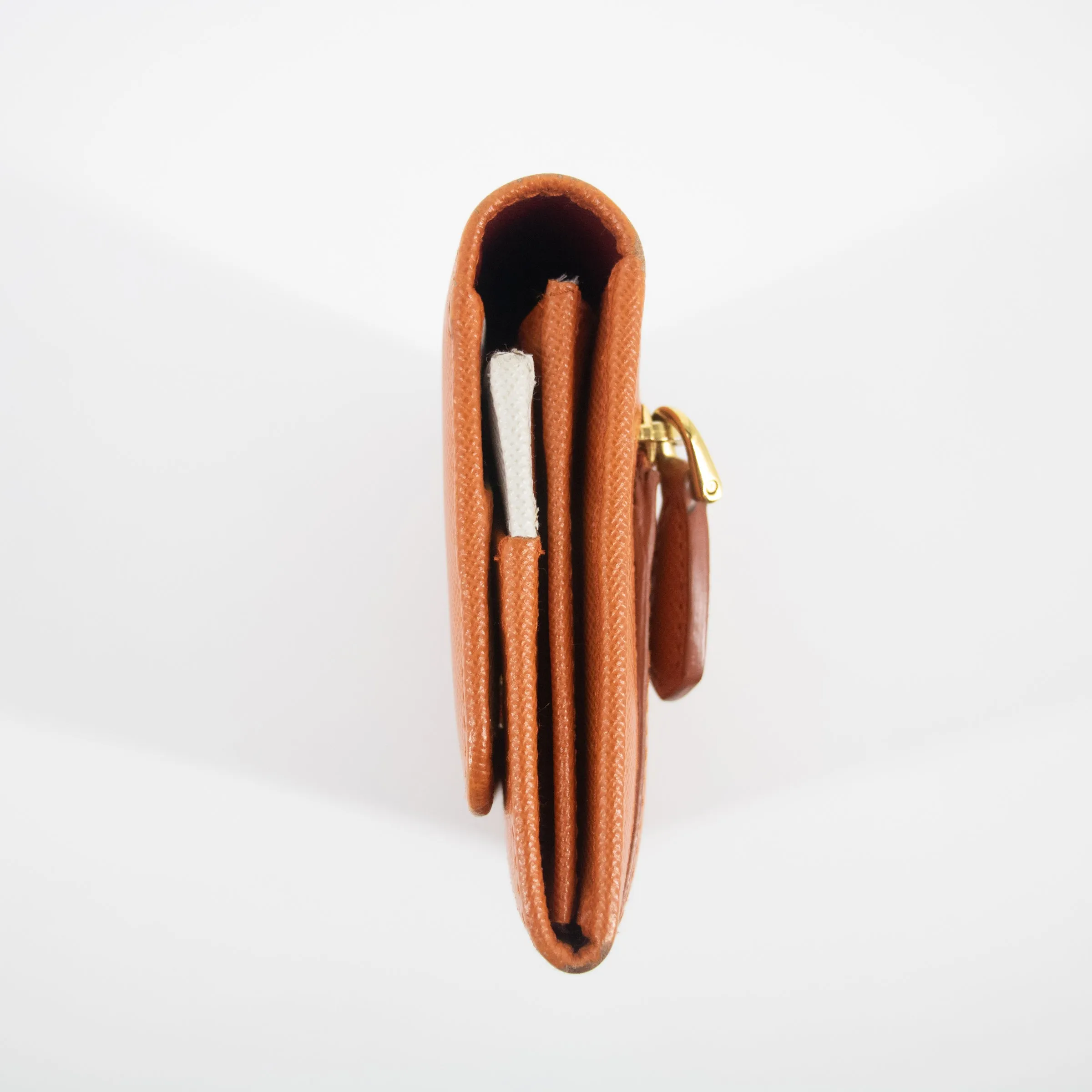 Prada Orange Saffiano Leather Long Wallet  #2270