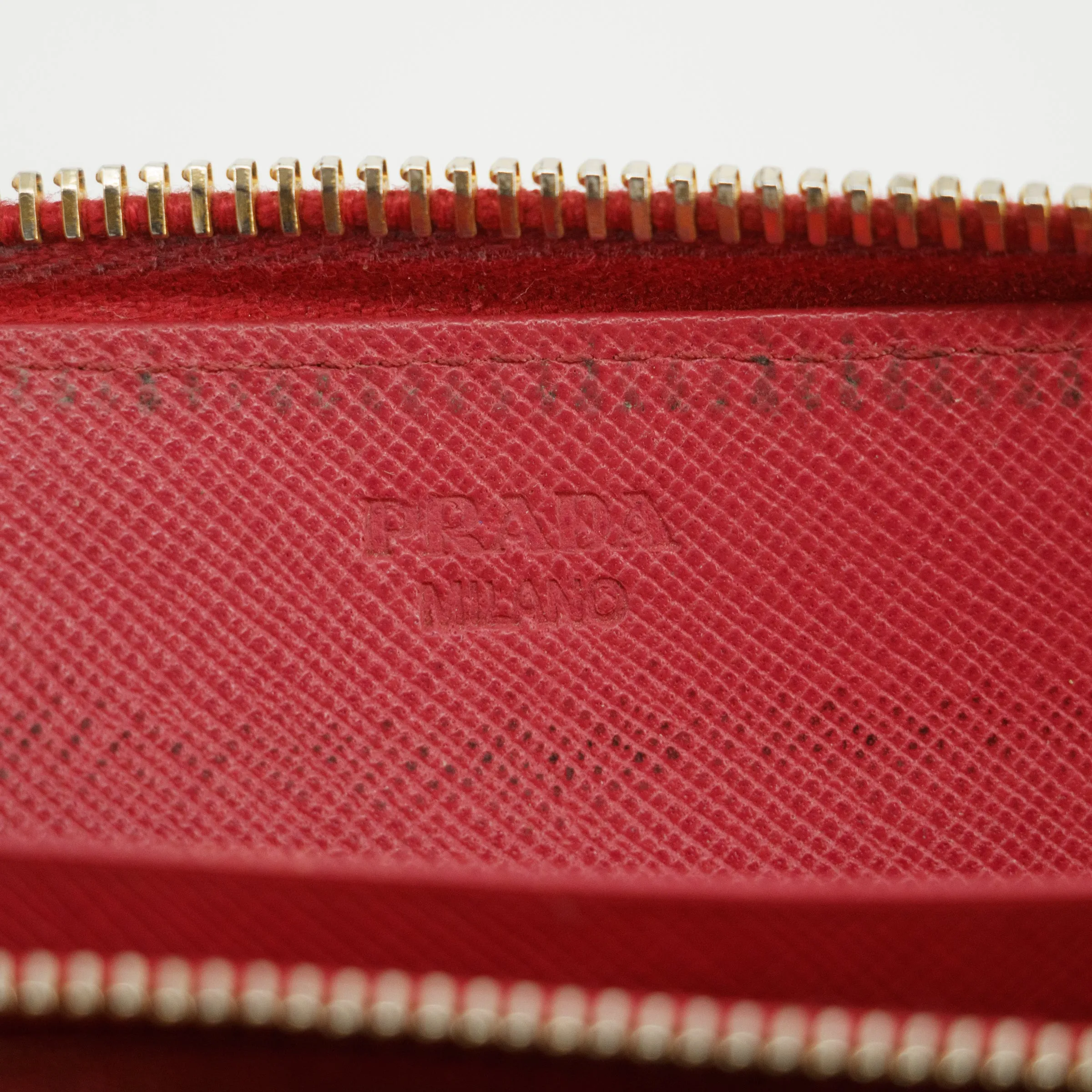 Prada Saffiano Fiocco Bow Zip Around Wallet #3089