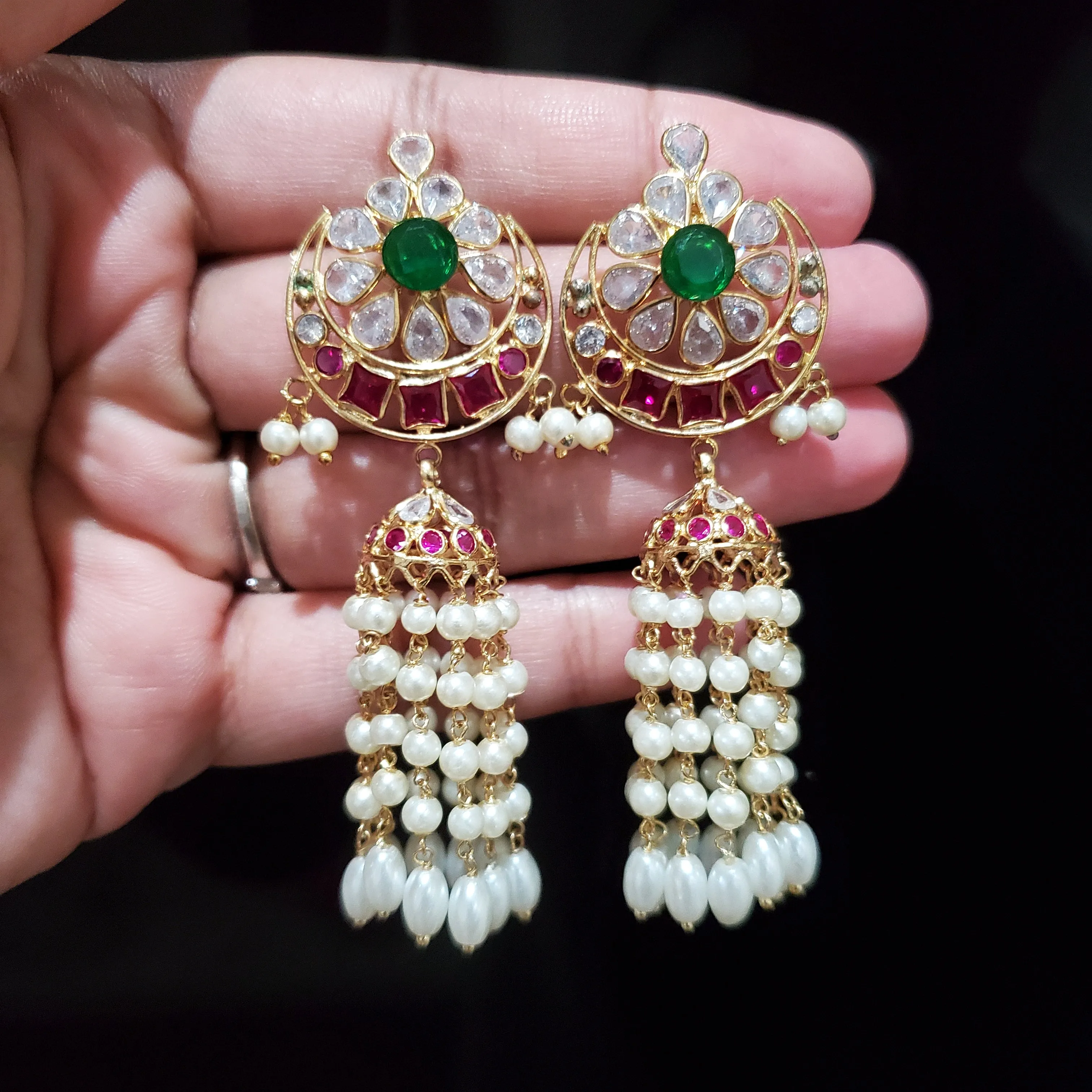 PREORDER Polki Statement Jhumkas