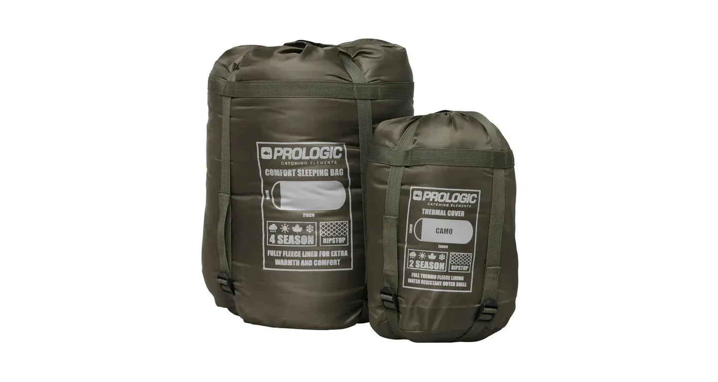 PROLOGIC Element Comfort Sleeeping Bag and Thermal Camo Cover