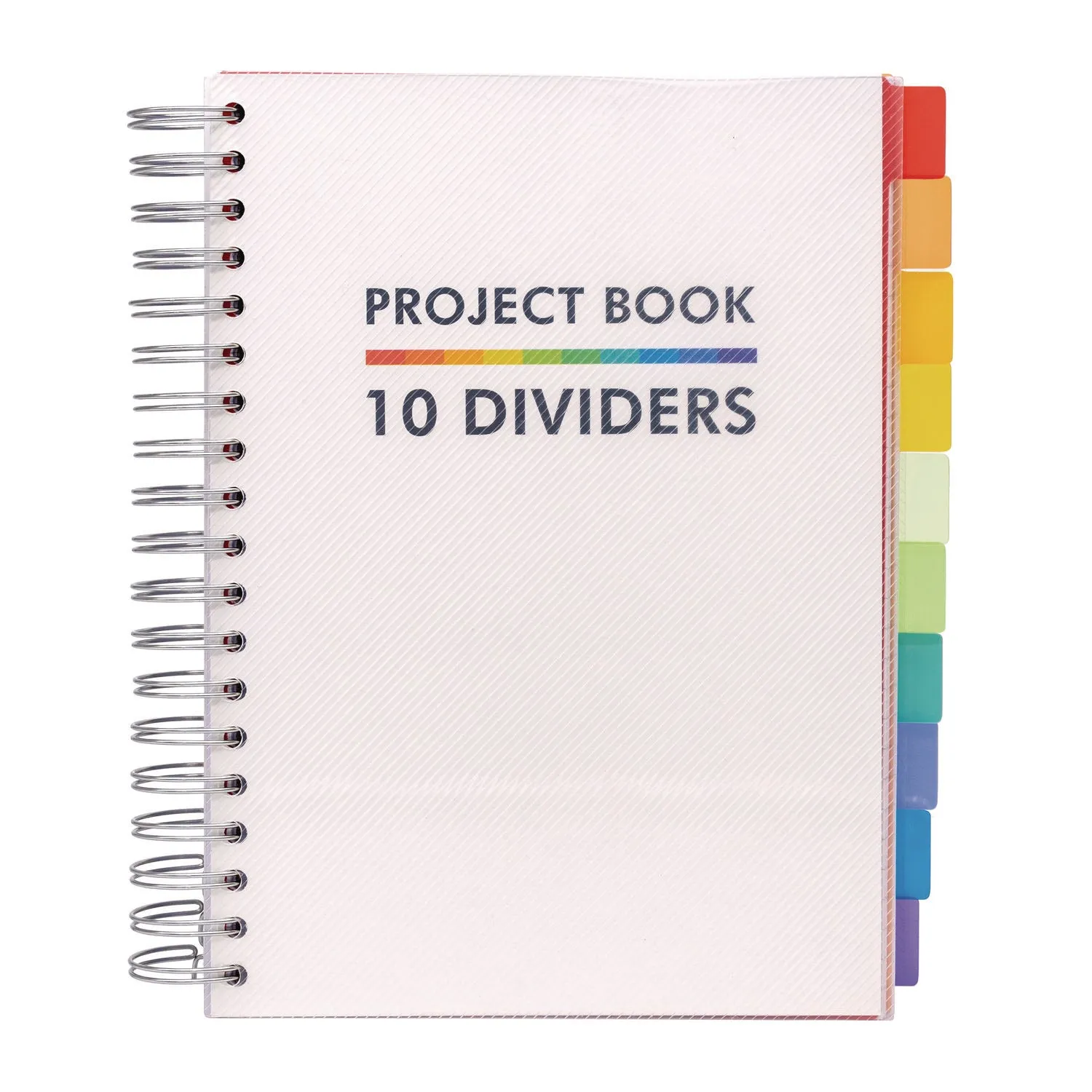 PUKKA PAD® B5 Size 10-Subject Project Book, Medium/College Rule, White Cover, (200) 9.8 x 6.9 Sheets