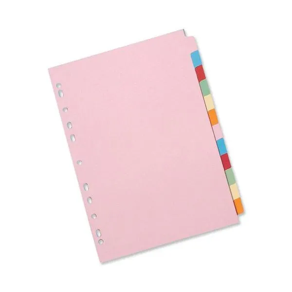 Q-Connect A4 Multi-Punched 10 Part Subject Divider KF26082
