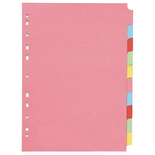 Q-Connect A4 Multi-Punched 10 Part Subject Divider KF26082