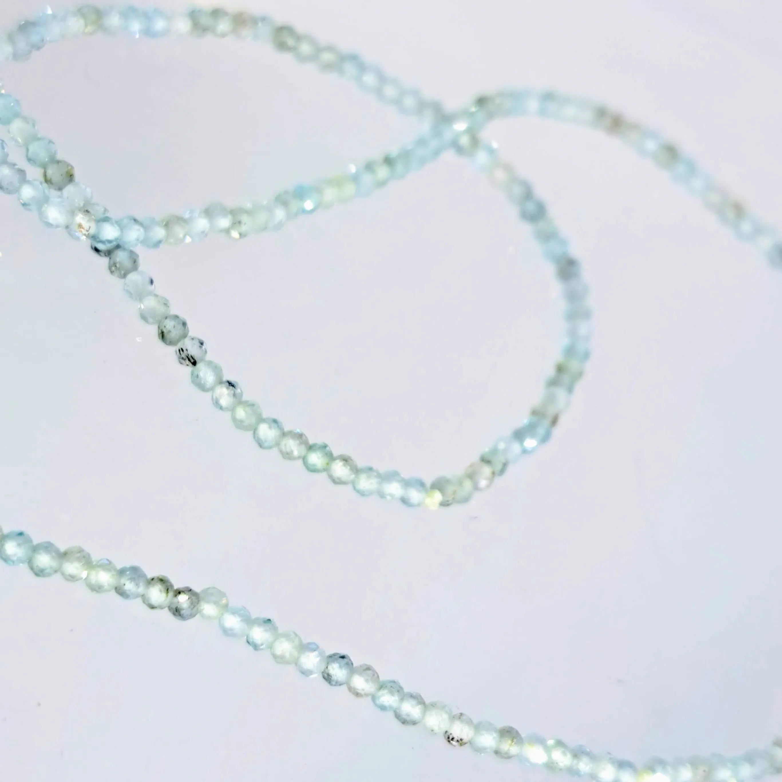 "Ocean Mist" 20" Necklace - Aquamarine, Sterling