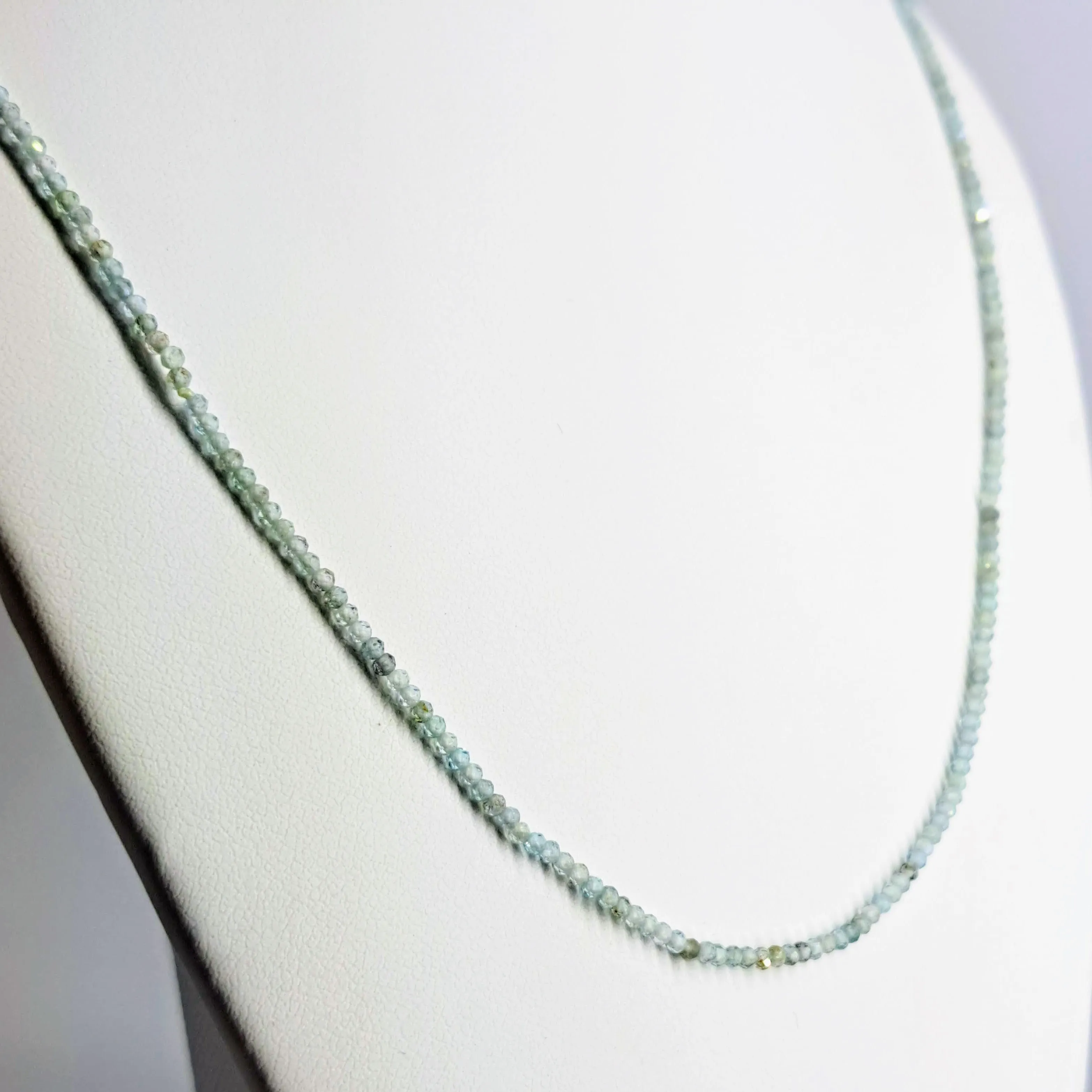 "Ocean Mist" 20" Necklace - Aquamarine, Sterling