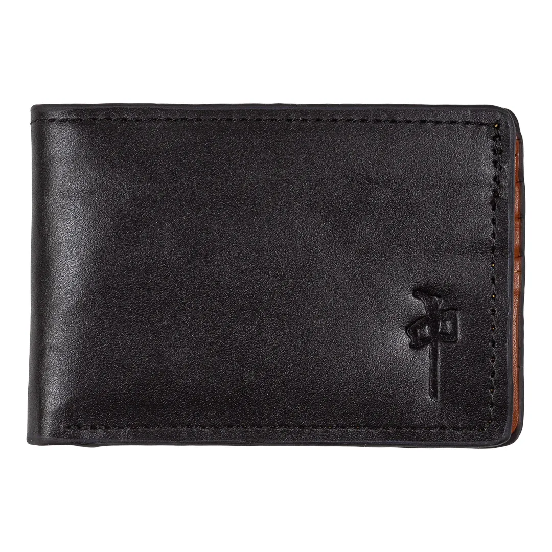 RDS Genuine Leather Wallet - Black/Tan