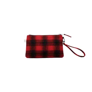 Red Plaid Flannel Mini Luxe Clutch