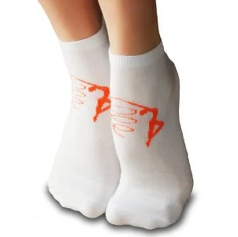 Reinforced sole socks with ribbon gymnast print