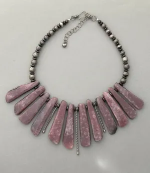Rhodochrosite Statement Necklace