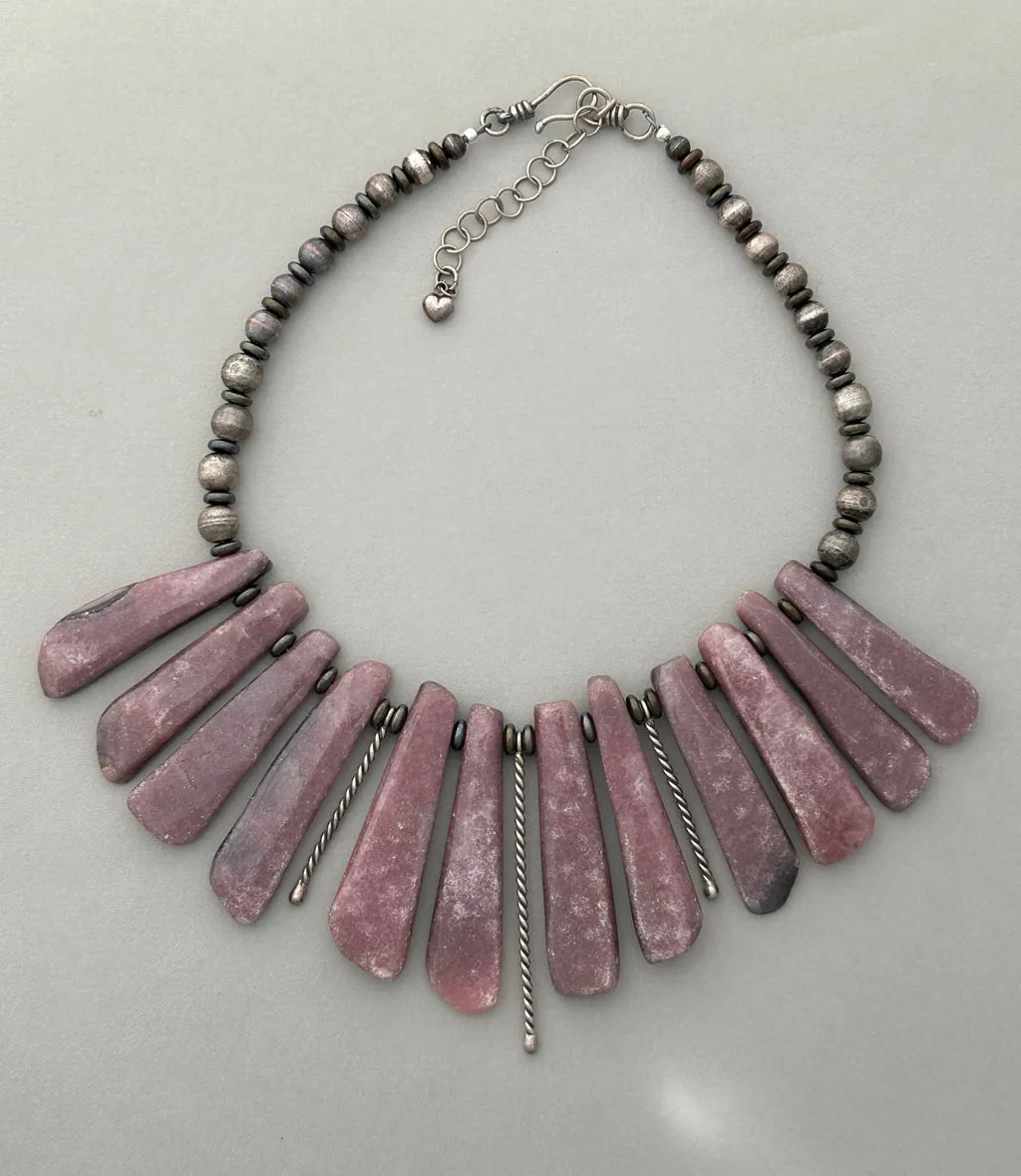 Rhodochrosite Statement Necklace