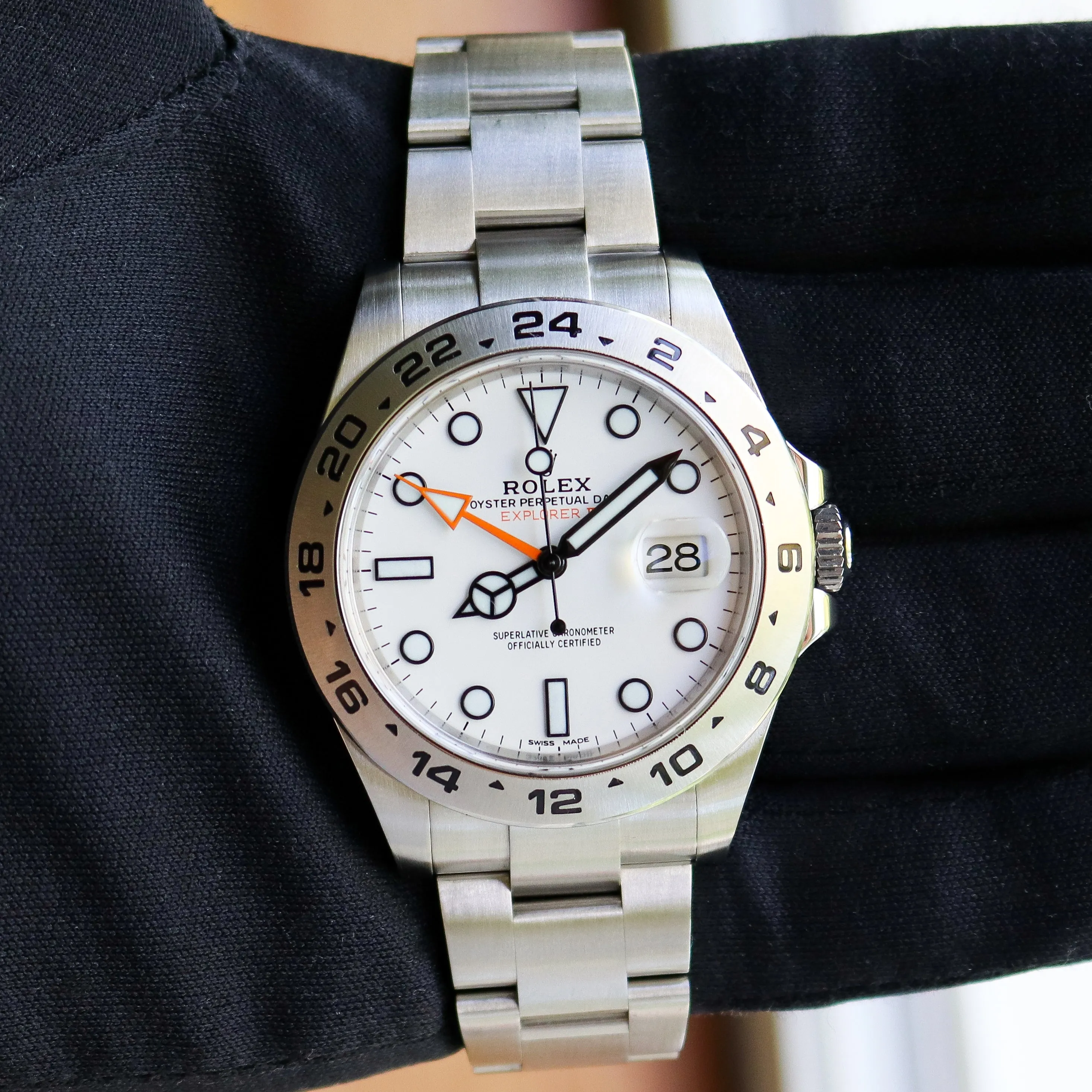Rolex Explorer II 216570 Box & Papers 2017 White Polar Steel 42 mm