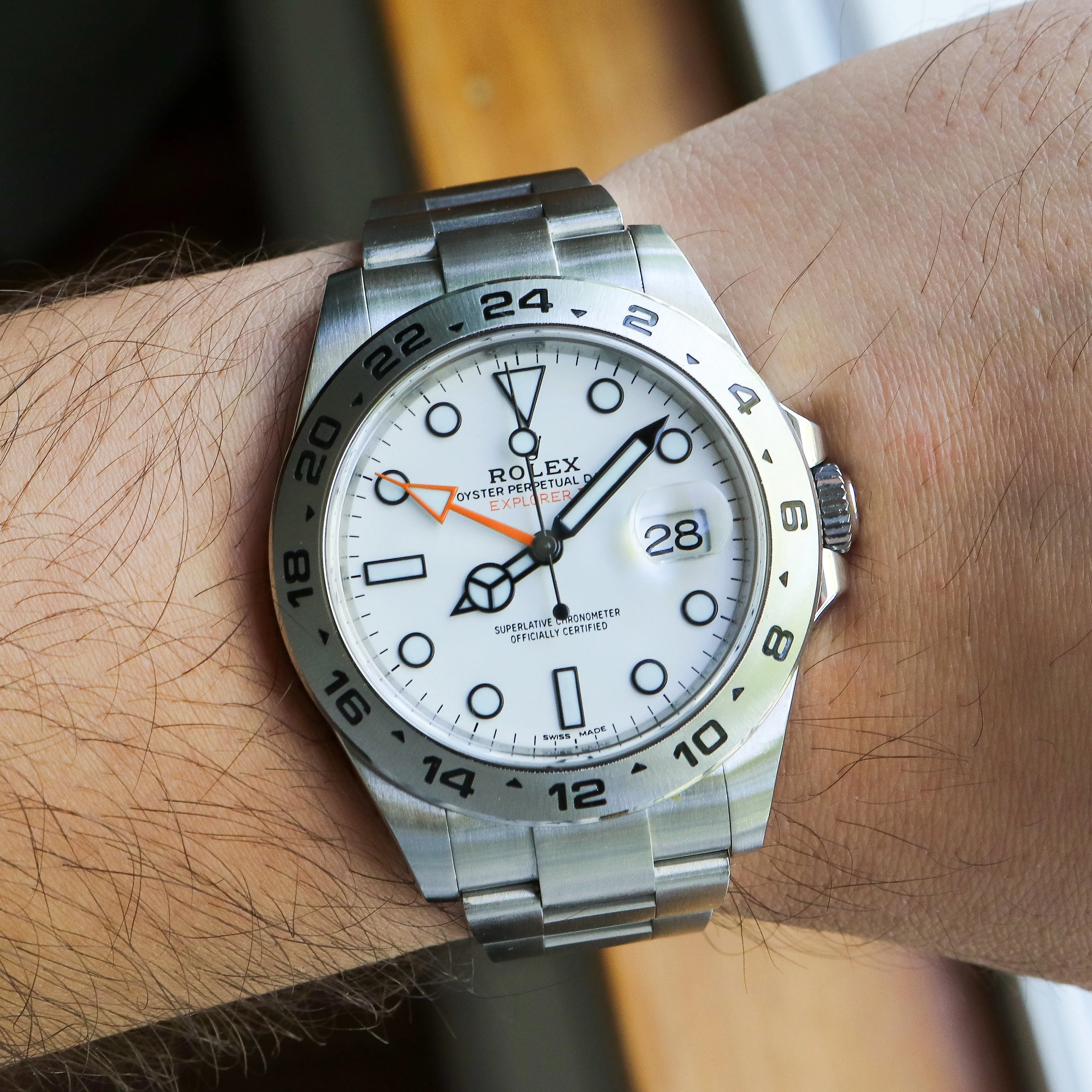 Rolex Explorer II 216570 Box & Papers 2017 White Polar Steel 42 mm