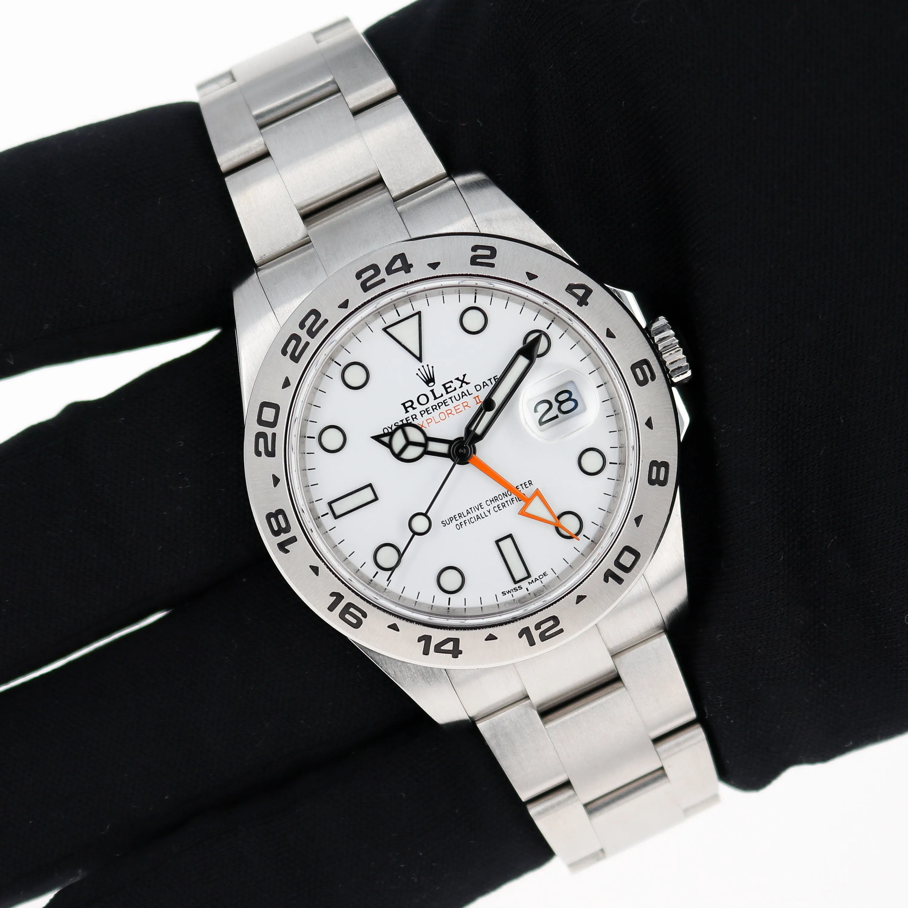 Rolex Explorer II 216570 Box & Papers 2017 White Polar Steel 42 mm