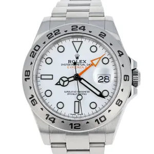 Rolex Explorer II 216570 Box & Papers 2017 White Polar Steel 42 mm