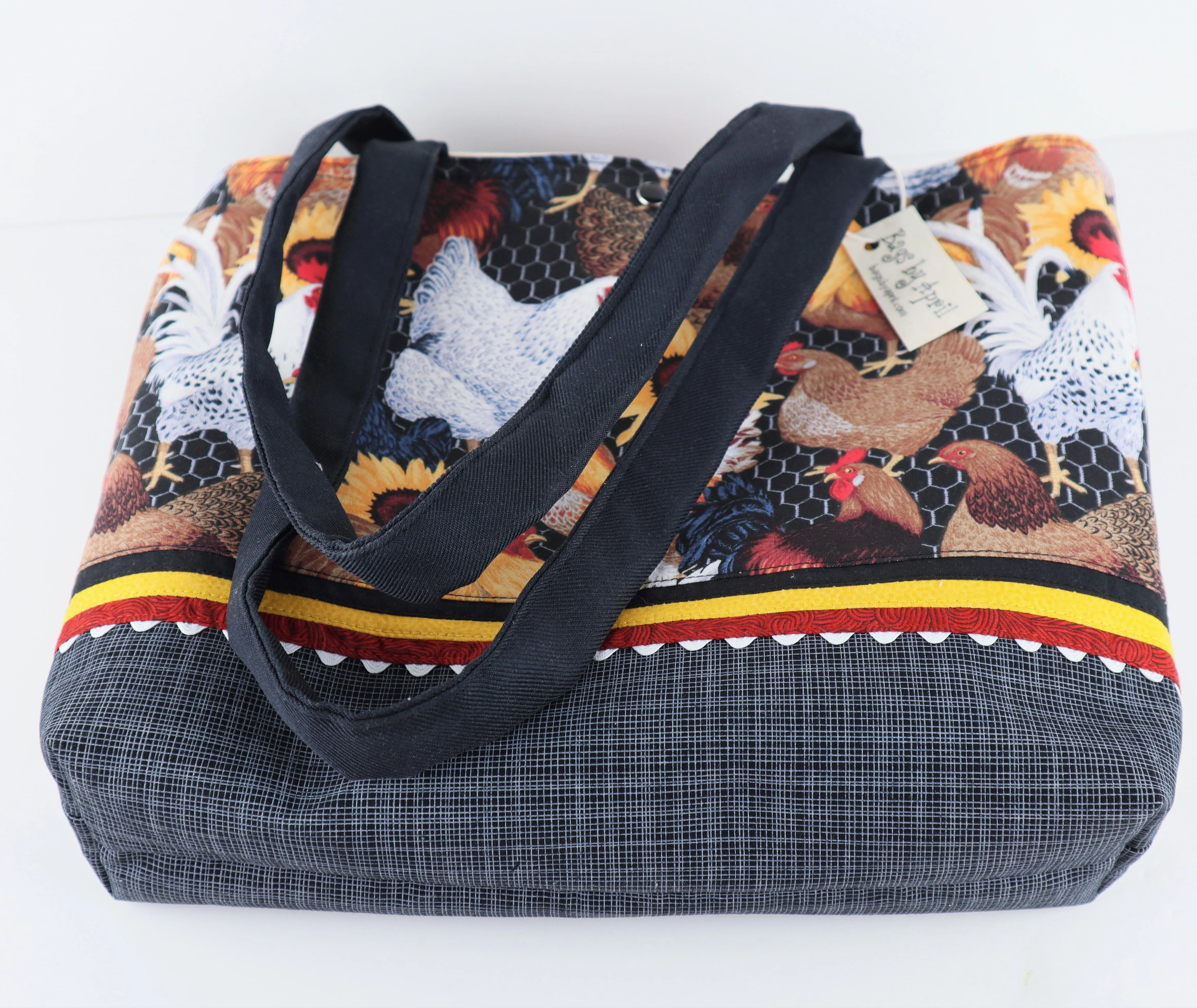 Roosters and Sunflowers Shoulder Bag