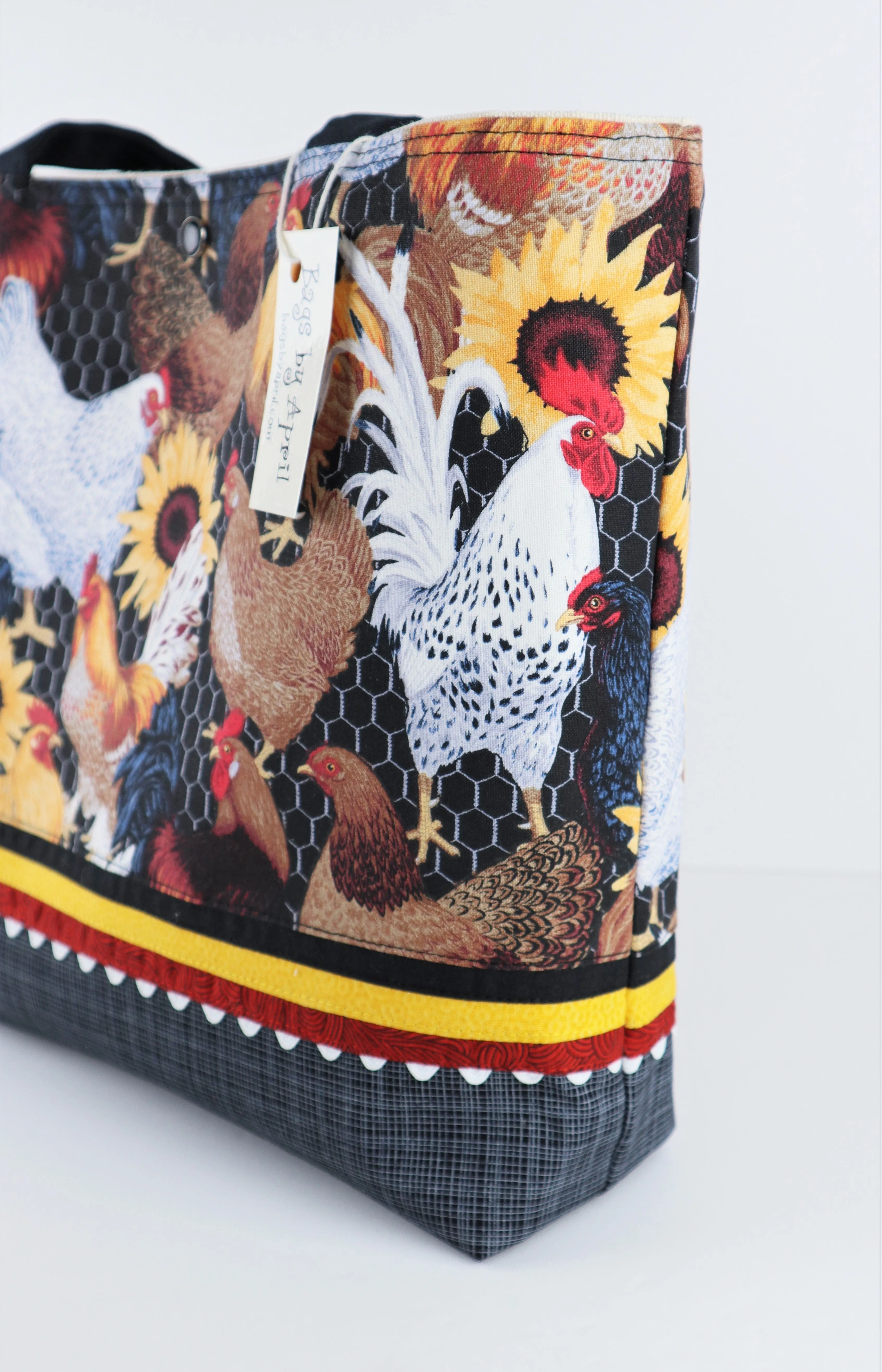 Roosters and Sunflowers Shoulder Bag