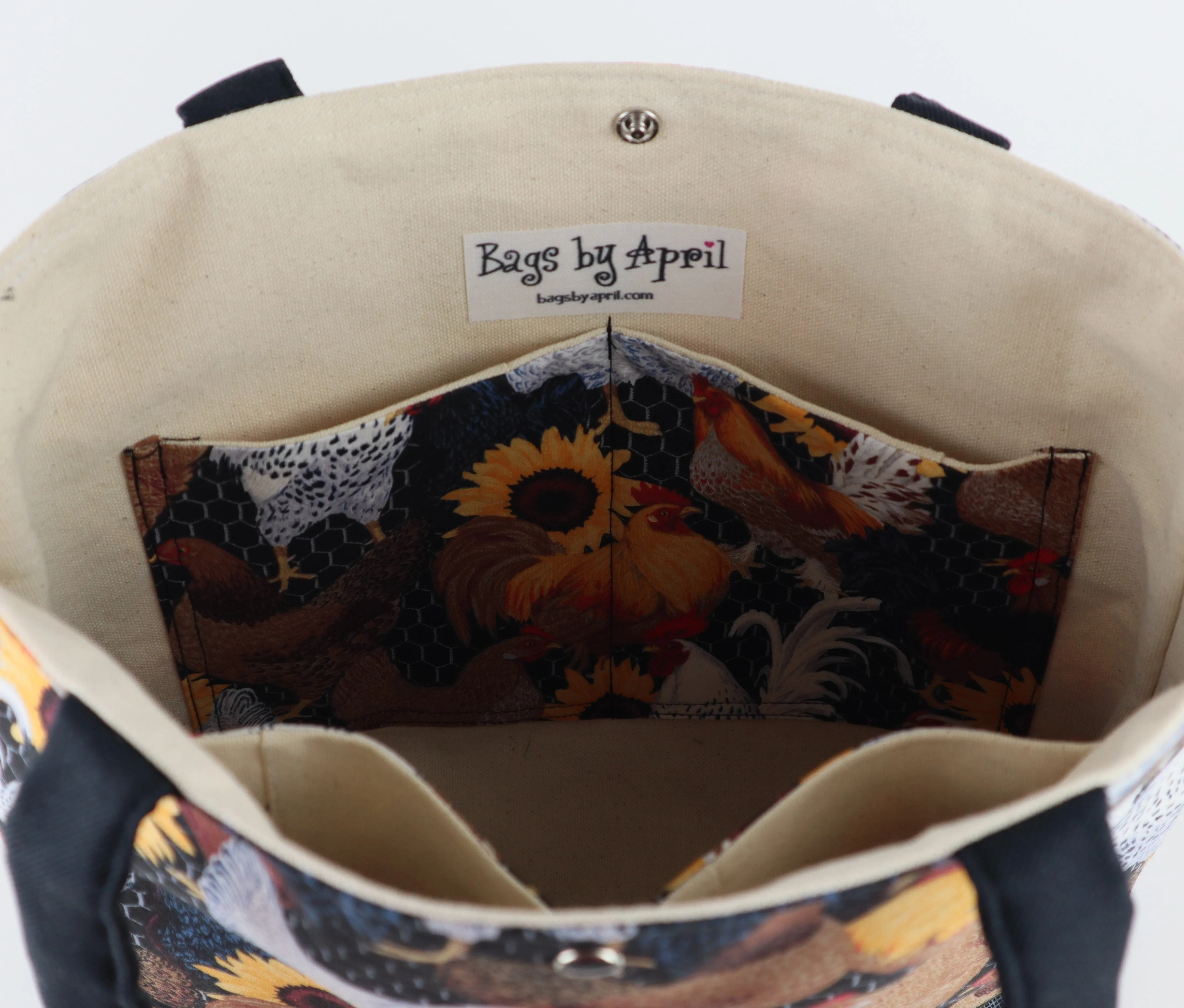 Roosters and Sunflowers Shoulder Bag