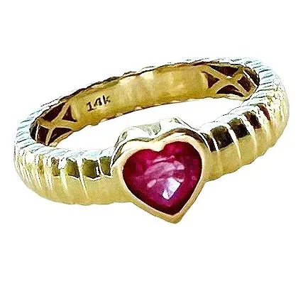 Ruby Heart Ring
