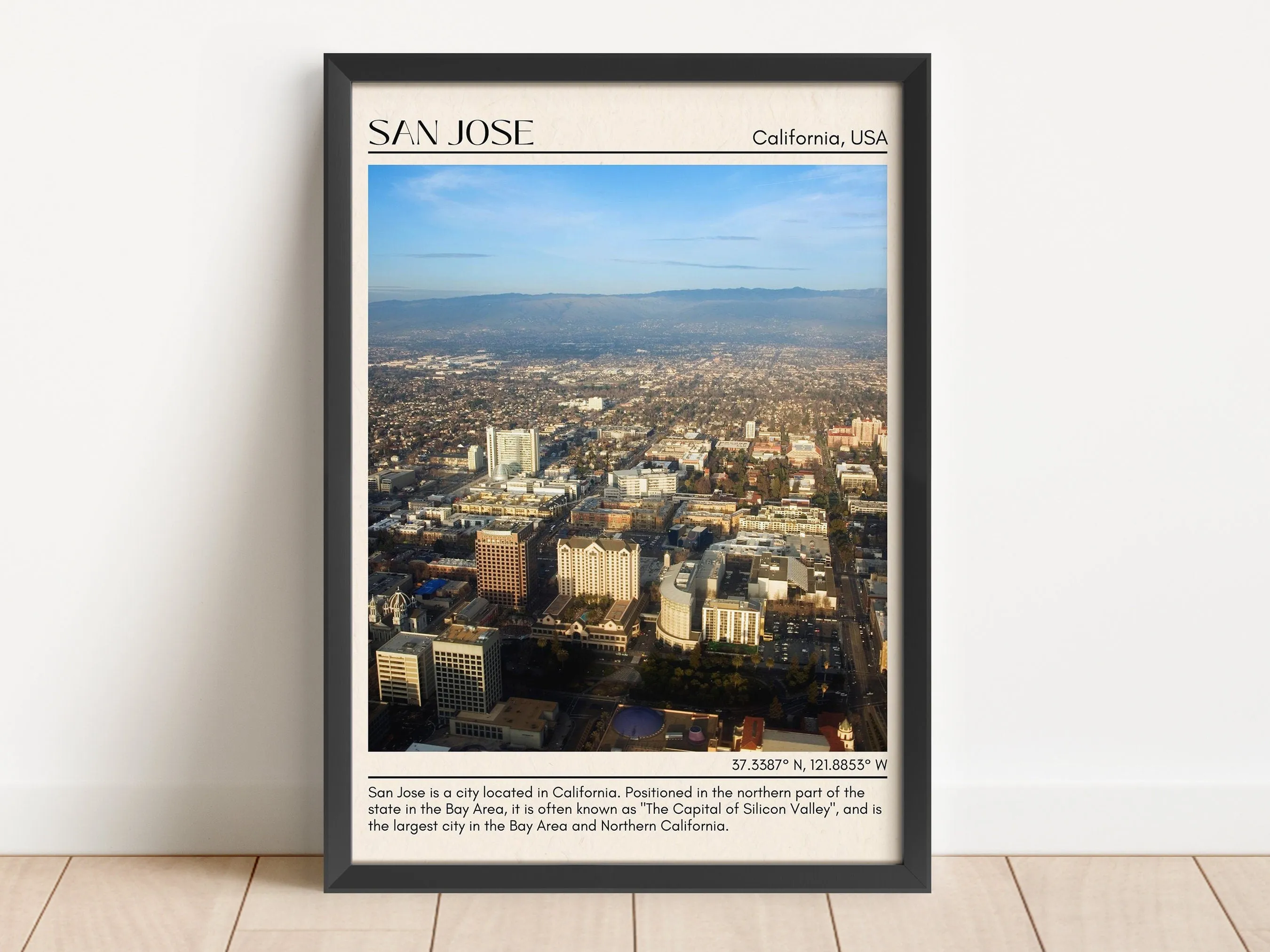 San Jose Minimal Wall Art, California, USA