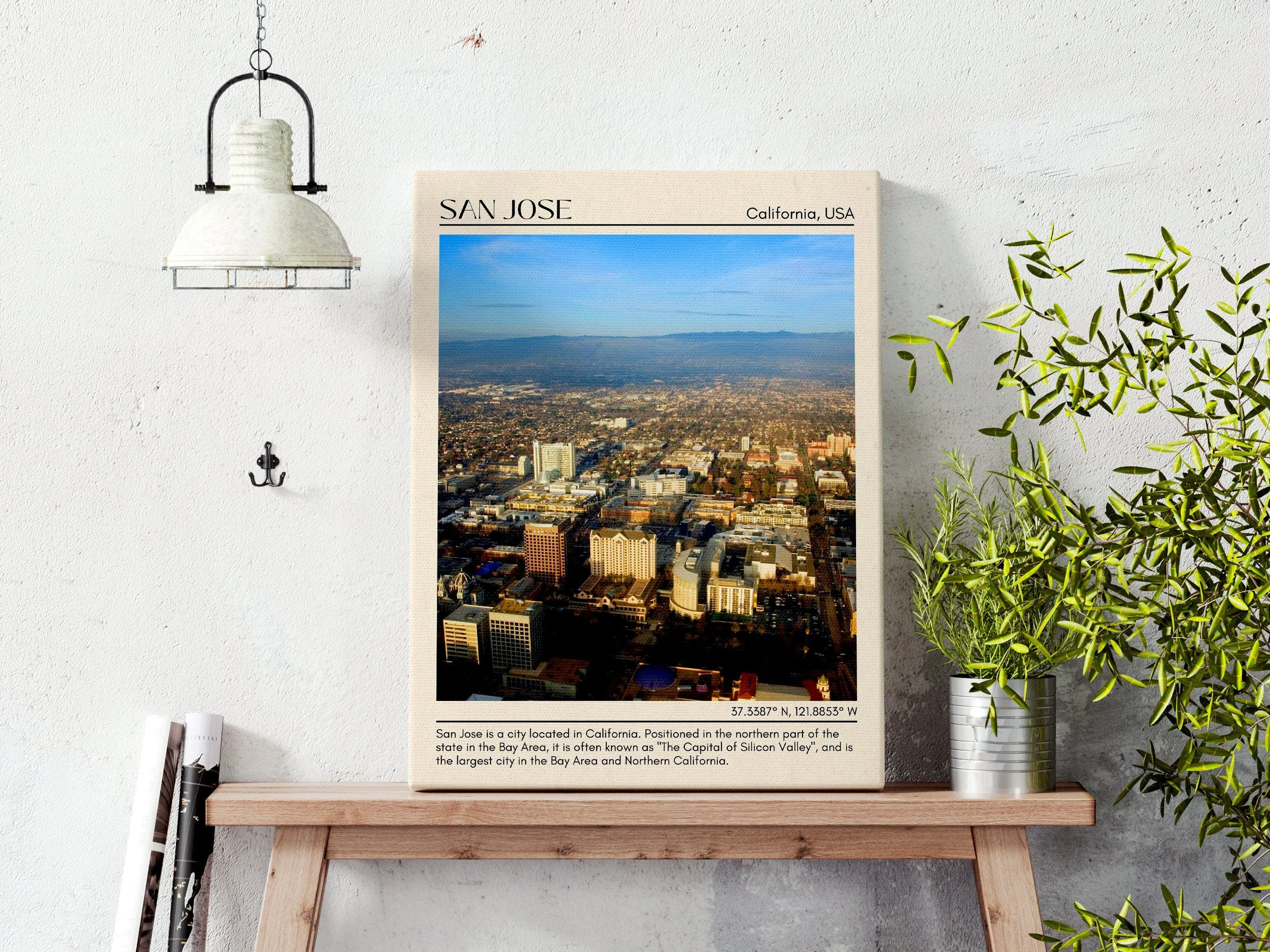 San Jose Minimal Wall Art, California, USA