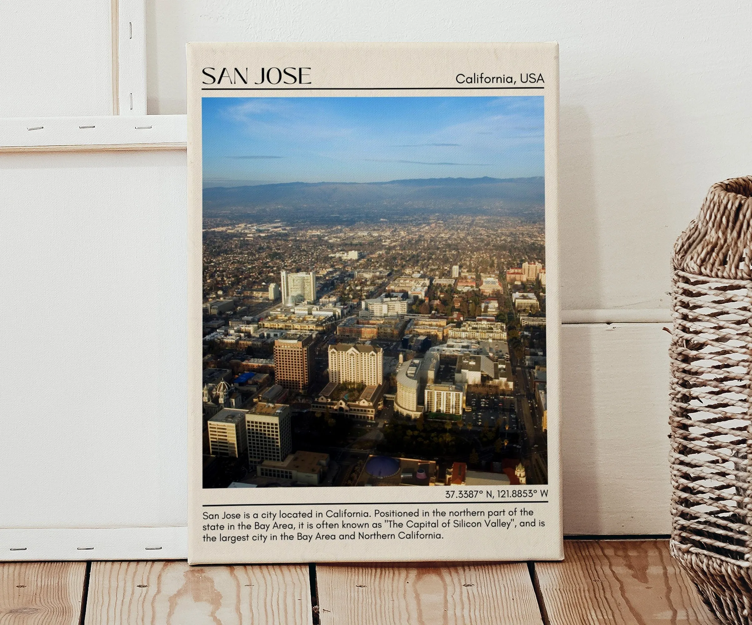 San Jose Minimal Wall Art, California, USA