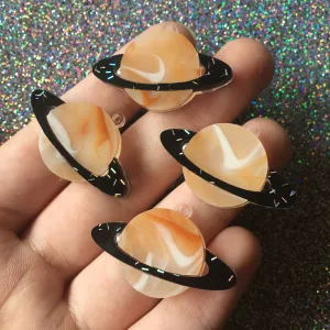 Saturn Planets for Earrings / 12 Pieces, 35mm