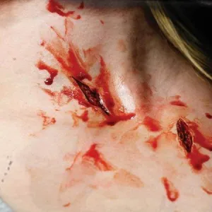 Shanked Horror Halloween Costume Makeup Strapped 3D FX Transfers