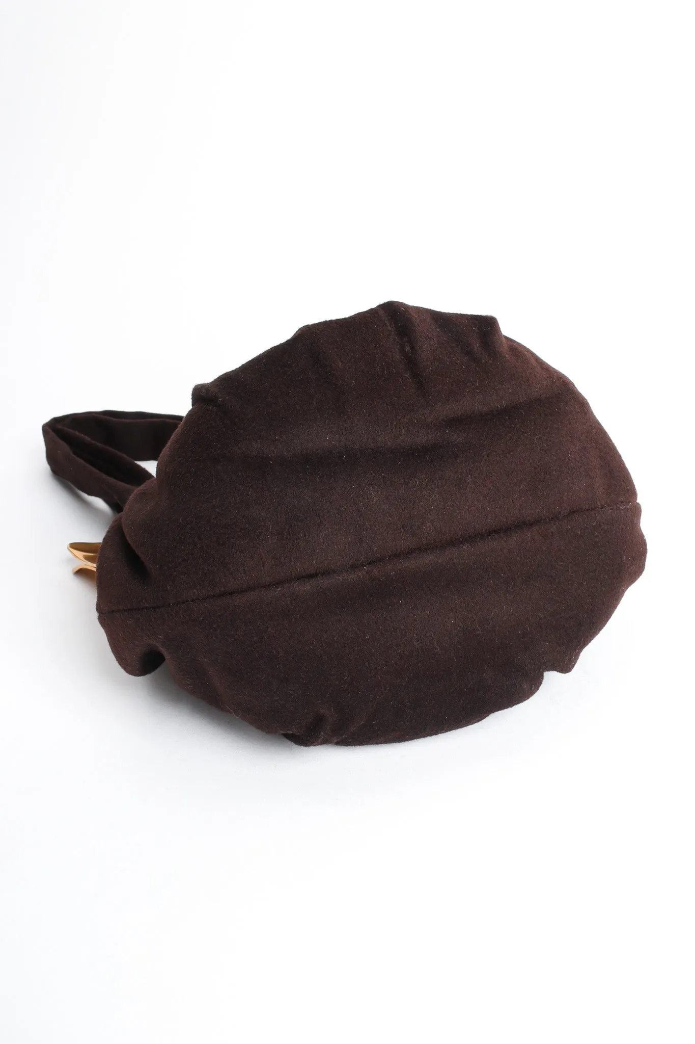 Shell Frame Wool Pouch Bag