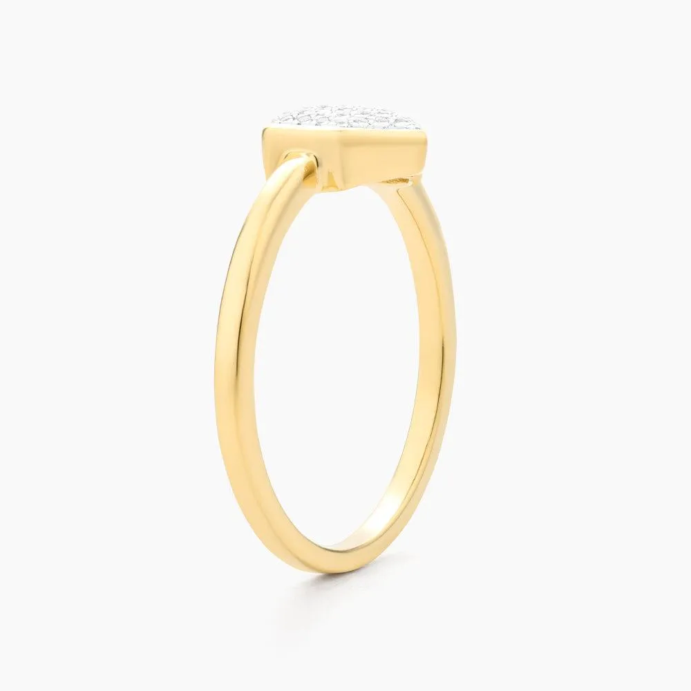 Shimmering Hexa Statement Ring