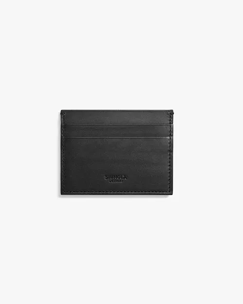 SHINOLA | 5 Pocket Card Case Vachetta Wallet | Black