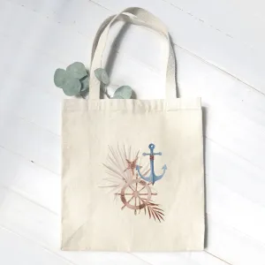 Ship Wheel Anchor - Canvas Tote Bag