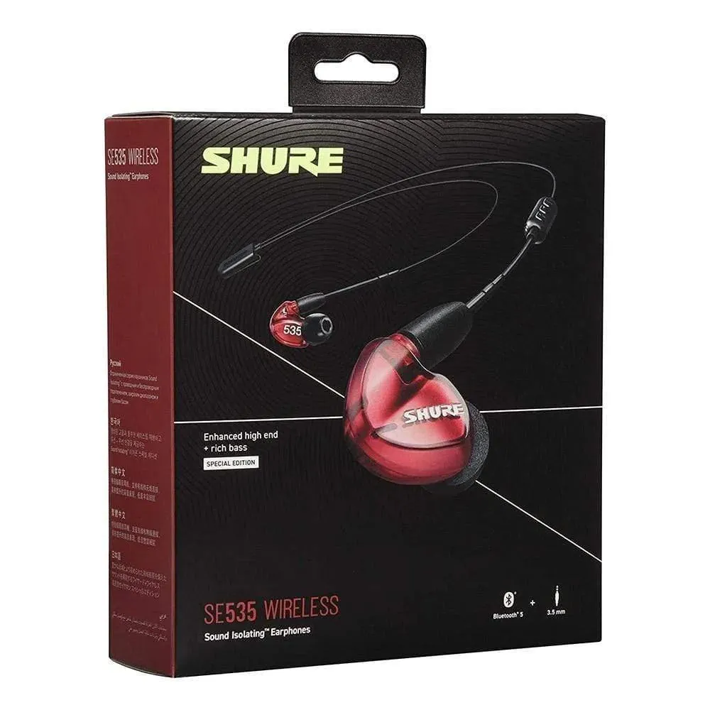 SHURE SE535 Red/Bronze Limited Edition Earphone With High-Resolution Bluetooth Communication Cable RMCE-BT1