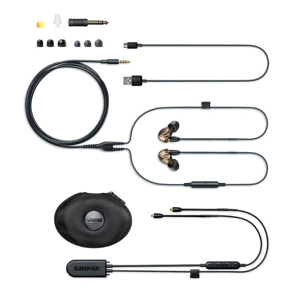SHURE SE535 Red/Bronze Limited Edition Earphone With High-Resolution Bluetooth Communication Cable RMCE-BT1