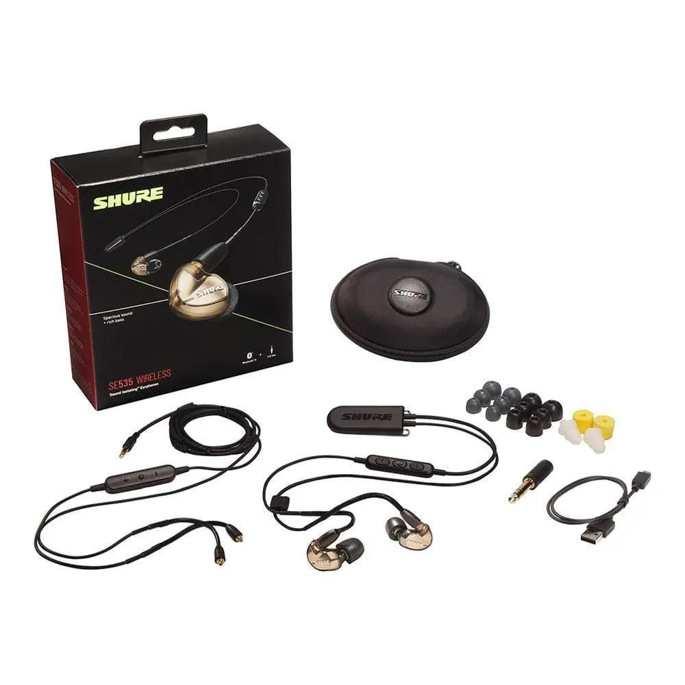 SHURE SE535 Red/Bronze Limited Edition Earphone With High-Resolution Bluetooth Communication Cable RMCE-BT1
