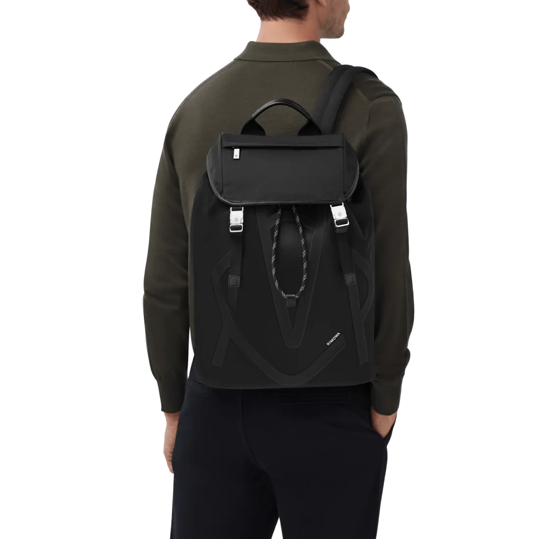 Signature Nylon Flap Backpack Large